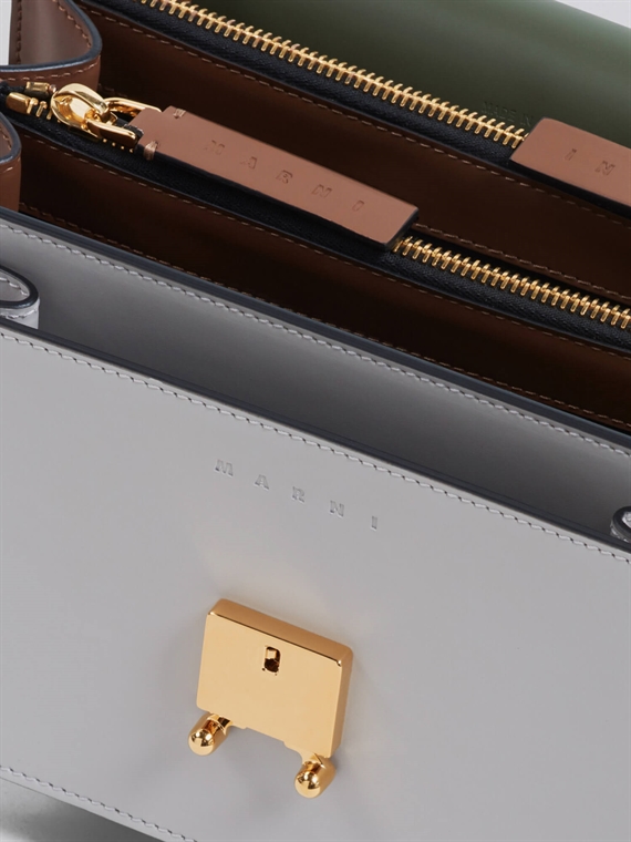 MARNI Medium Trunk Bag, Green/Grey/Brown